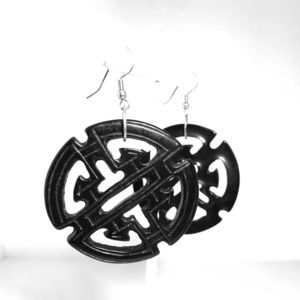 Resin Oriental Design Earrings